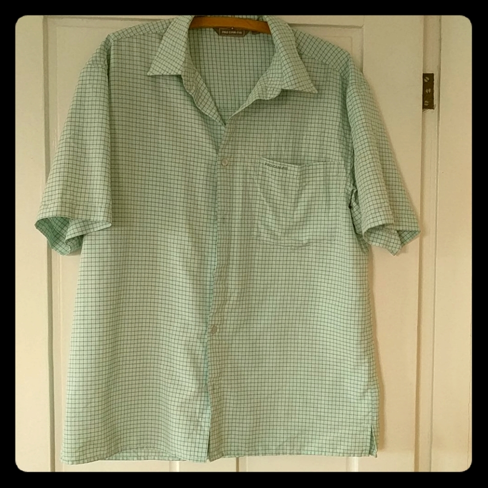 Pro Cam Fis blue shirt sleeve button up large